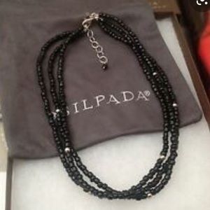 Retired Silpada black beaded necklace